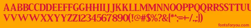 Шрифт Pirate Scroll – красные шрифты на оранжевом фоне