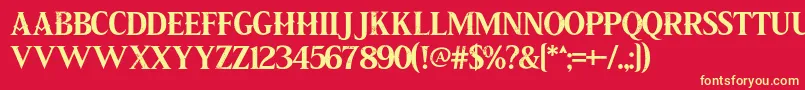 Pirate Scroll Font – Yellow Fonts on Red Background