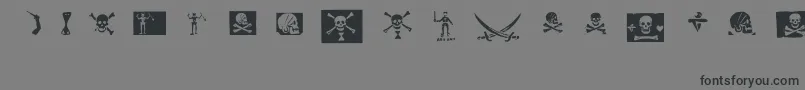 pirates pw Font – Black Fonts on Gray Background