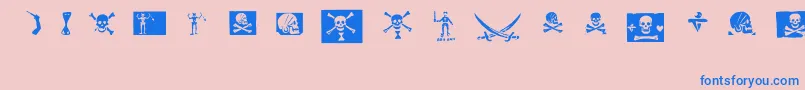 fuente pirates pw – Fuentes Azules Sobre Fondo Rosa