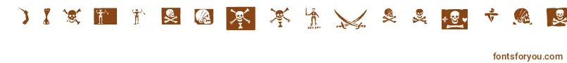 pirates pw-fontti – ruskeat fontit