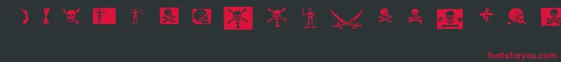 pirates pw Font – Red Fonts on Black Background