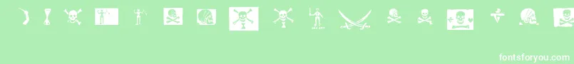 フォントpirates pw – 緑の背景に白い文字