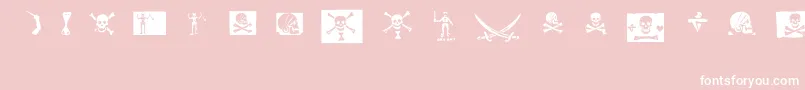 フォントpirates pw – ピンクの背景に白い文字