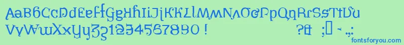 PIRATESBONNEY Font – Blue Fonts on Green Background