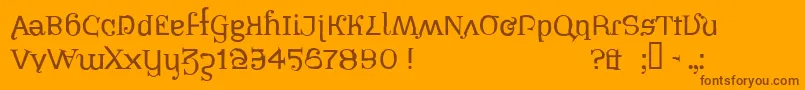 Czcionka PIRATESBONNEY – brązowe czcionki na pomarańczowym tle