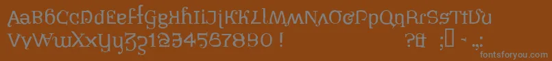 フォントPIRATESBONNEY – 茶色の背景に灰色の文字