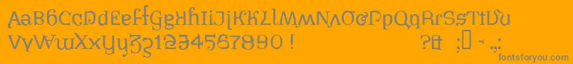 PIRATESBONNEY-Schriftart – Graue Schriften auf orangefarbenem Hintergrund