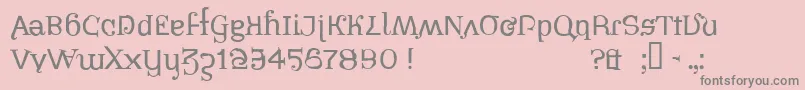 フォントPIRATESBONNEY – ピンクの背景に灰色の文字