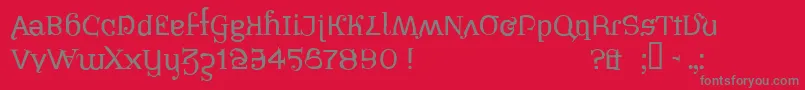 PIRATESBONNEY Font – Gray Fonts on Red Background