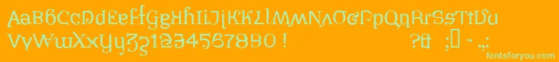 PIRATESBONNEY Font – Green Fonts on Orange Background