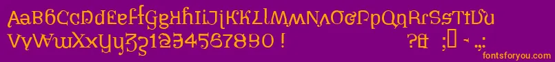 PIRATESBONNEY Font – Orange Fonts on Purple Background