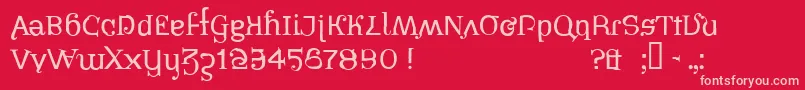 PIRATESBONNEY Font – Pink Fonts on Red Background