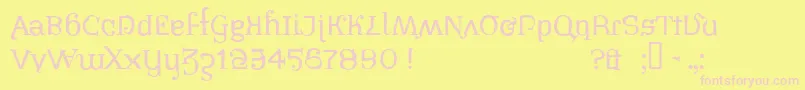 PIRATESBONNEY Font – Pink Fonts on Yellow Background