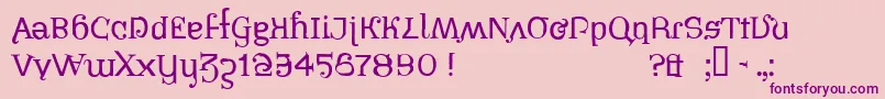 PIRATESBONNEY Font – Purple Fonts on Pink Background