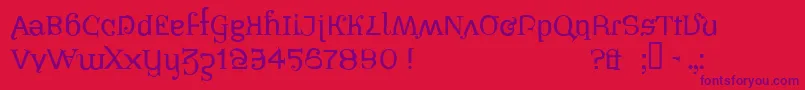 PIRATESBONNEY Font – Purple Fonts on Red Background