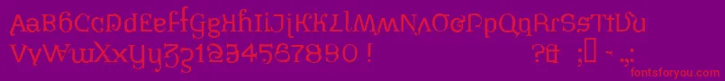 PIRATESBONNEY Font – Red Fonts on Purple Background