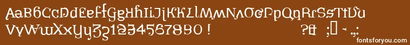 Czcionka PIRATESBONNEY – białe czcionki na brązowym tle