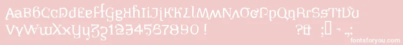 PIRATESBONNEY Font – White Fonts on Pink Background