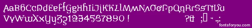 フォントPIRATESBONNEY – 紫の背景に白い文字