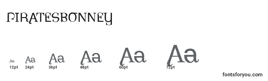 Размеры шрифта PIRATESBONNEY (136913)