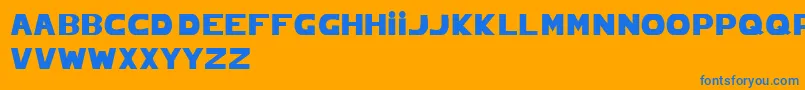 pirelli Font – Blue Fonts on Orange Background