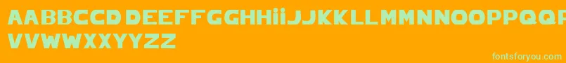 pirelli Font – Green Fonts on Orange Background