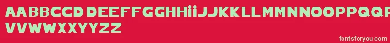 pirelli Font – Green Fonts on Red Background