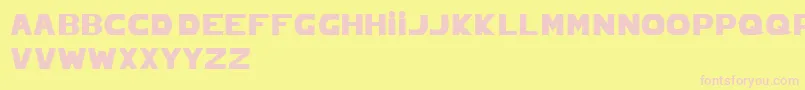 pirelli Font – Pink Fonts on Yellow Background