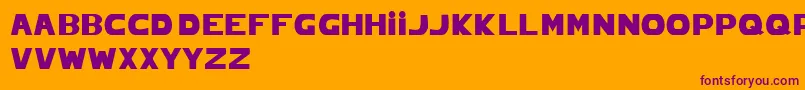 pirelli Font – Purple Fonts on Orange Background