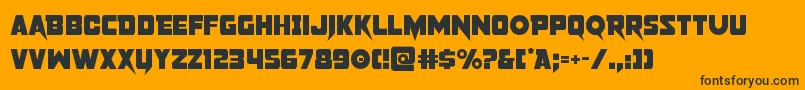 pistoleer Font – Black Fonts on Orange Background