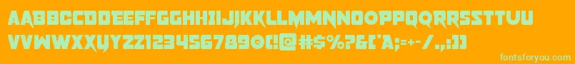 pistoleer Font – Green Fonts on Orange Background