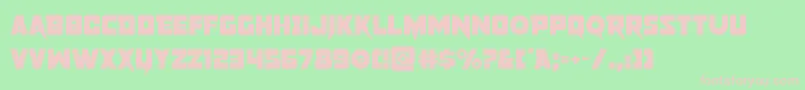 pistoleer-fontti – vaaleanpunaiset fontit vihreällä taustalla