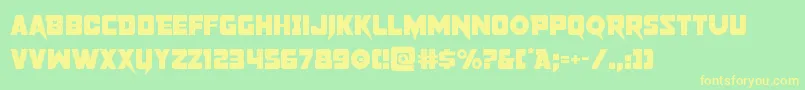 pistoleer Font – Yellow Fonts on Green Background