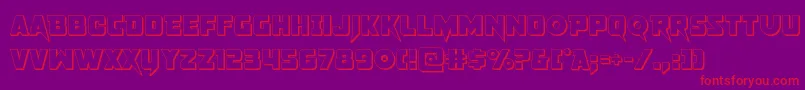 pistoleer3d Font – Red Fonts on Purple Background