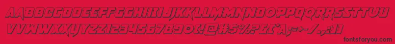 pistoleer3dital Font – Black Fonts on Red Background