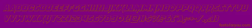 pistoleer3dital Font – Brown Fonts on Purple Background