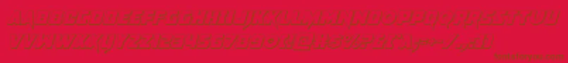 pistoleer3dital Font – Brown Fonts on Red Background