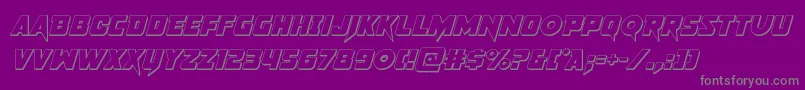 pistoleer3dital Font – Gray Fonts on Purple Background