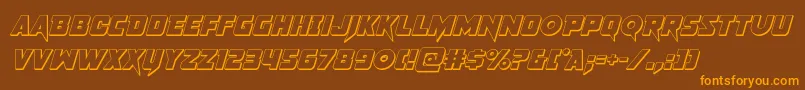 pistoleer3dital Font – Orange Fonts on Brown Background