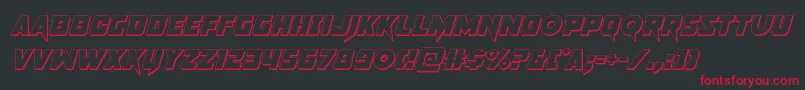 pistoleer3dital Font – Red Fonts on Black Background