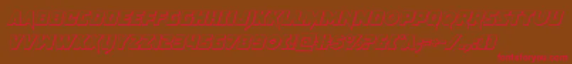 pistoleer3dital Font – Red Fonts on Brown Background