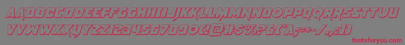 pistoleer3dital Font – Red Fonts on Gray Background