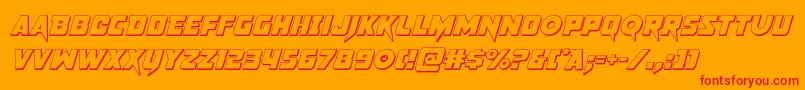 pistoleer3dital Font – Red Fonts on Orange Background
