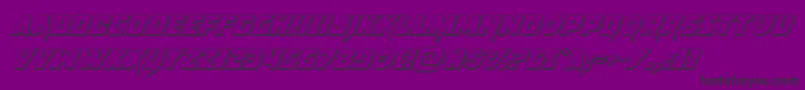 pistoleer3dsuperital Font – Black Fonts on Purple Background