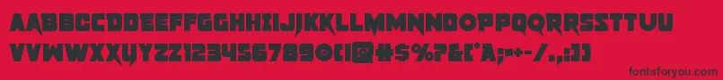 pistoleerbold-Schriftart – Schwarze Schriften auf rotem Hintergrund