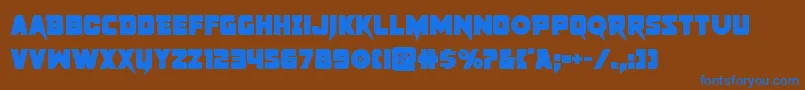 pistoleerboldフォントについての詳細 フォントpistoleerbold – 茶色の背景に青い文字
