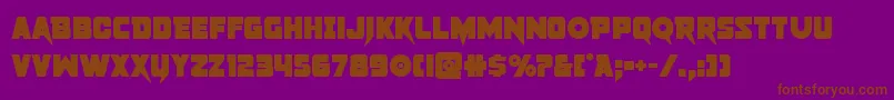 pistoleerbold Font – Brown Fonts on Purple Background