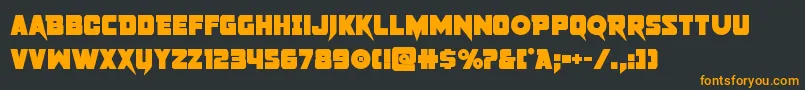 pistoleerbold Font – Orange Fonts on Black Background