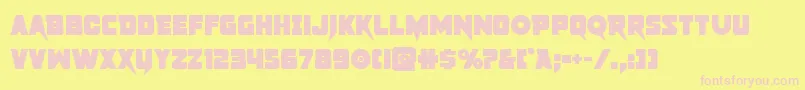 pistoleerbold Font – Pink Fonts on Yellow Background